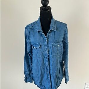 Lucky Brand Blue Denim Button-Up Shirt